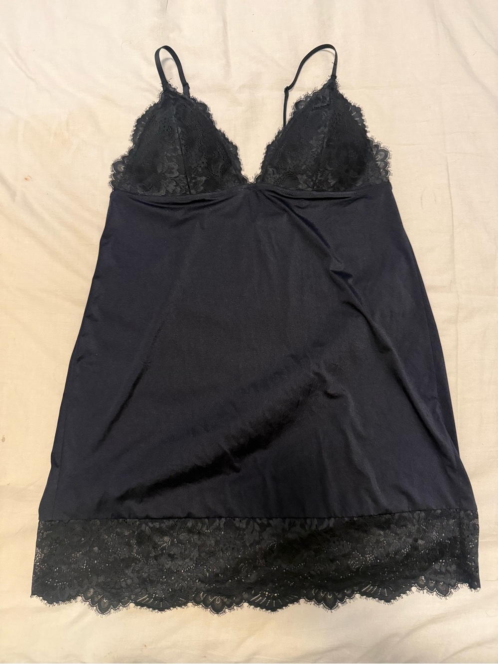 La Senza Short Black Lace Slip Dress L
